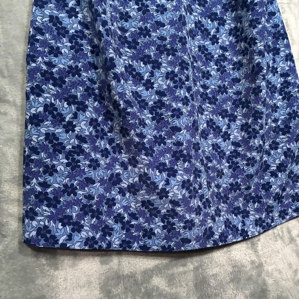 VTG Express Blue Floral Print Spaghetti Strap Romper Women's Size 9/10 - Picture 3 of 9